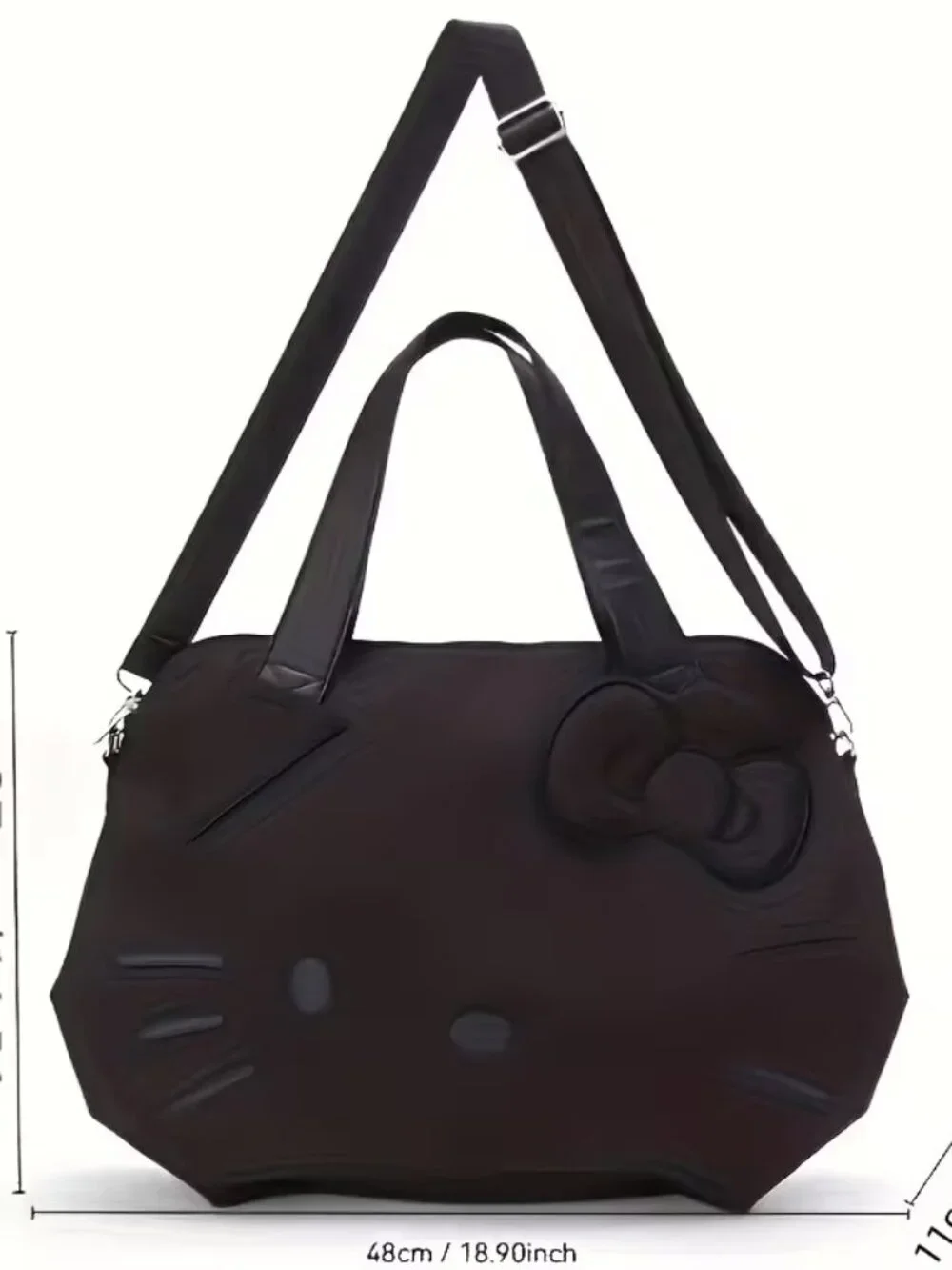 {NEW} Women's Fashion Black Kitty Travel Bag Black